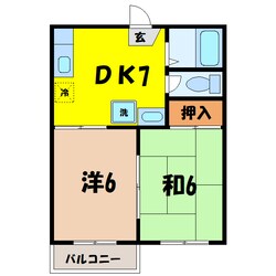 高木ハイツ（高崎市下小鳥町）の物件間取画像